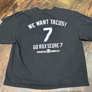 Vintage 2013 Colorado Rockies Taco Bell “We Want Tacos #7” Tshirt Size Large
